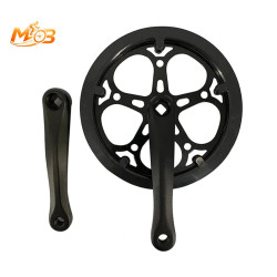 ذراع وكرنك دراجة هوائية MOB مفرد مع واقي سلسلة - MOB Single Speed Crankset with Guard