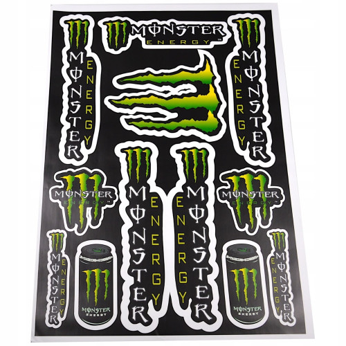مجموعة ملصقات مونستر إنرجي للدراجات والسكوترات - Monster Energy Stickers Pack