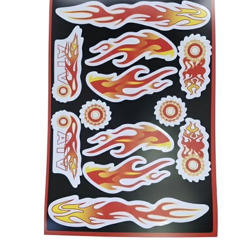 مجموعة ملصقات ألسنة اللهب والنار لدراجات ATV - Flame Fire Stickers Pack